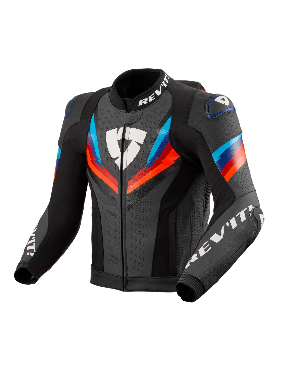 REV'IT! Quantum 3 Pro Black/Blue Leather Jacket