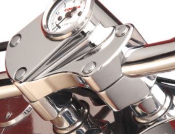 Drag Specialties 0602-0350 1-1/2" Tall Risers w/1-1/4" Thick Base Gloss Black for 1" Handlebar Universal Use