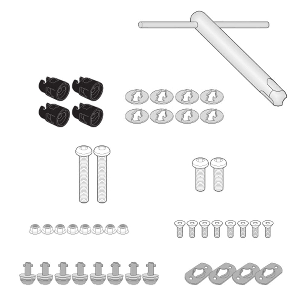 Givi 08RKIT Rapid Release Hardware Kit for BMW R 1300 RS 25-Up/Harley-Davidson Pan America 1250 21-25 Models