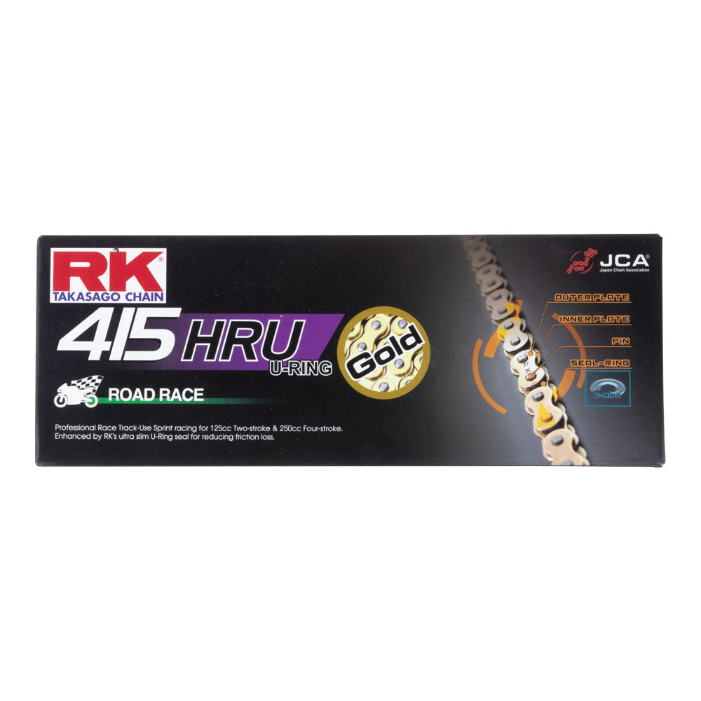 RK Takasago Chain 12-413-136GD Sprint Race Series U-Ring Chain GB415HRU 136 Link Gold