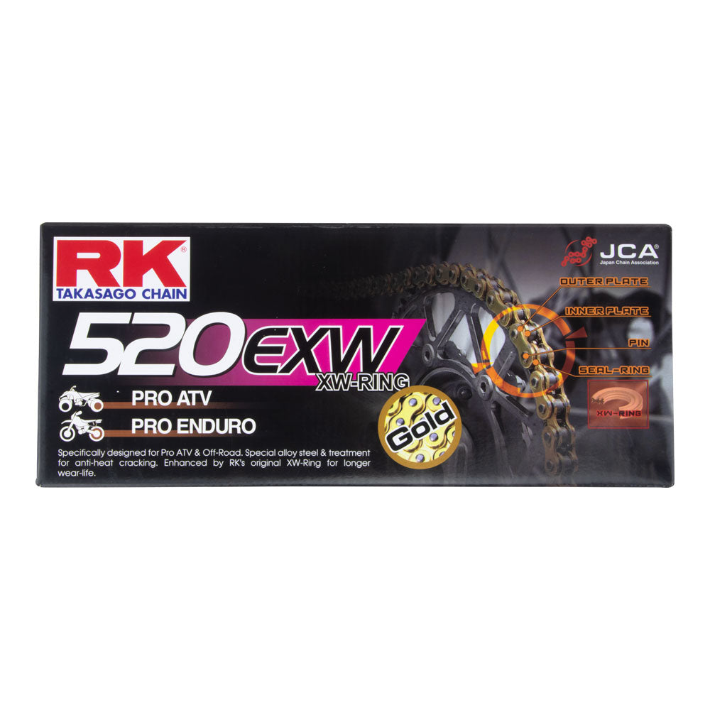 RK Takasago Chain 12-527-120GD EXW Series XW-Ring Chain GB520EXW 120 Link Gold