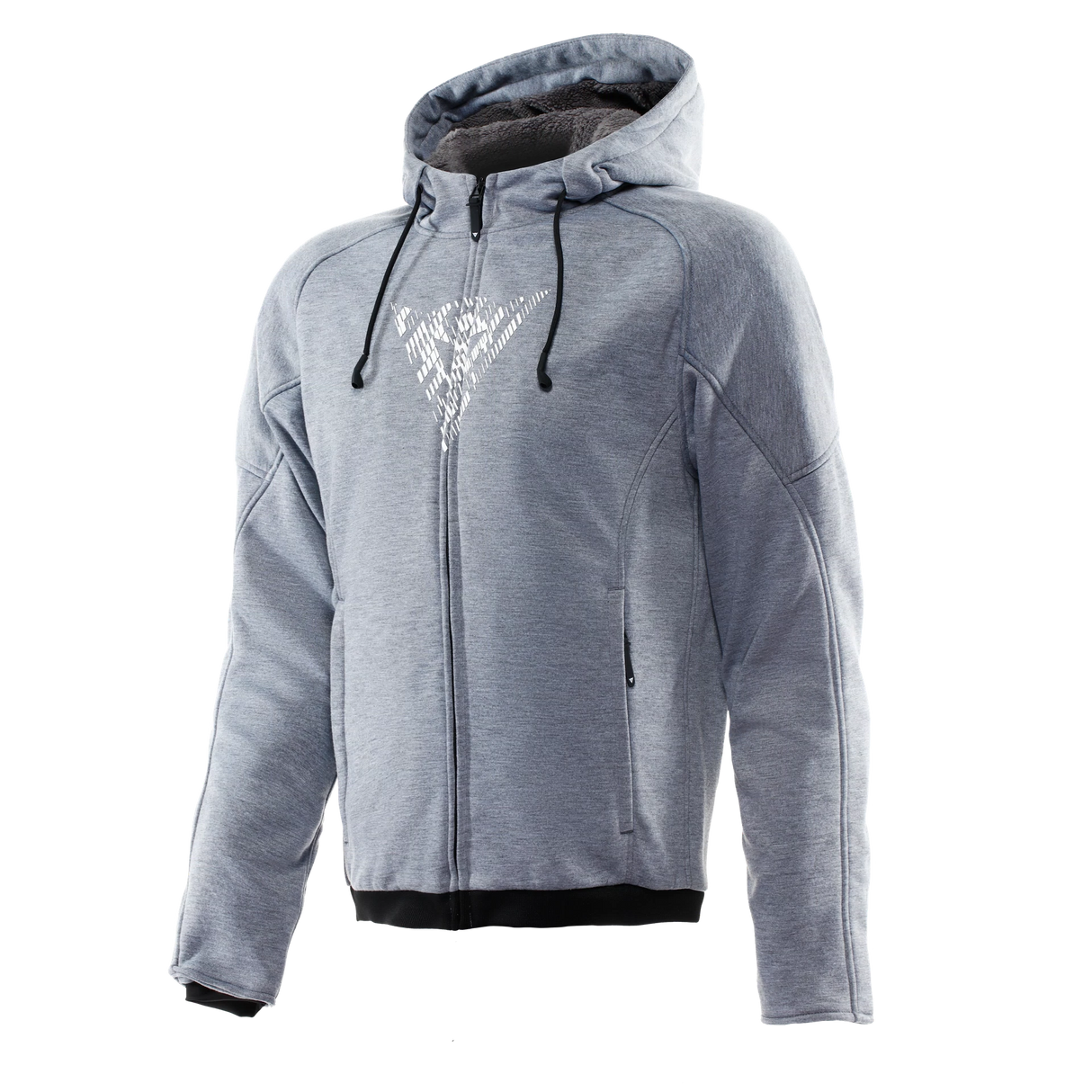 Dainese Bovisa Full Zip Grey Melange/Black Textile Hoodie Jacket