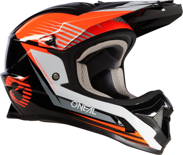 Oneal 2023 1 SRS Stream Black/Orange Youth Helmet - EasyR