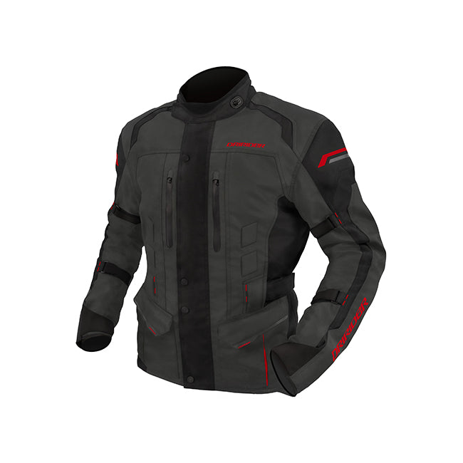 DriRider Compass 4 Grey/Black/Red Youth Textile Jacket