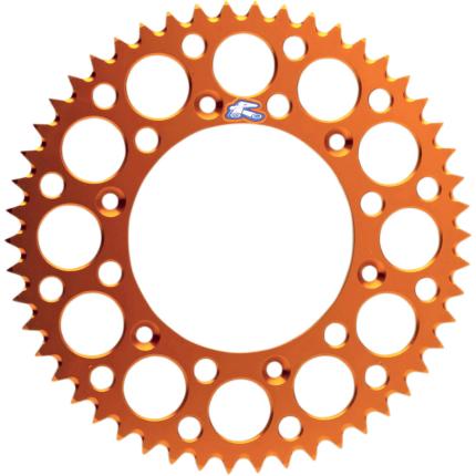 Renthal 192U42050GPOR Ultralight Grooved 50T Rear Sprocket Orange (420 Pitch)