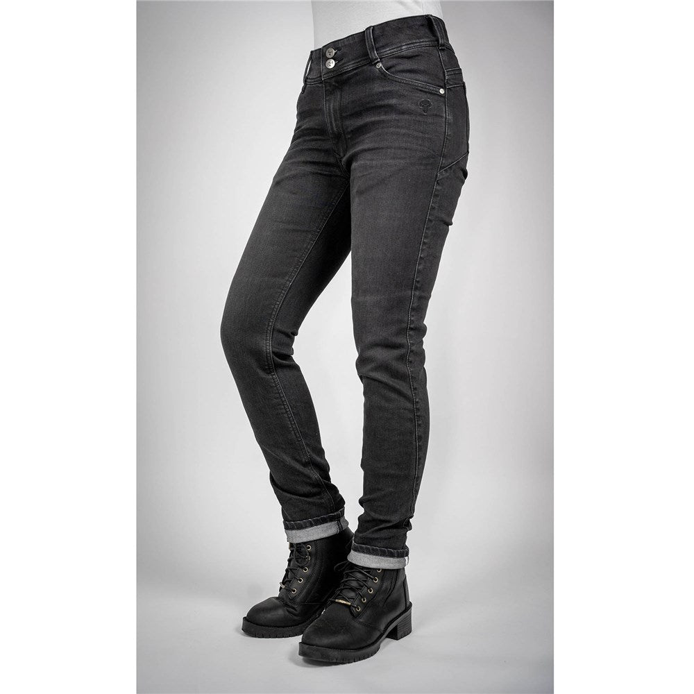 Bull-It Raven Black Straight Womens Short Jeans