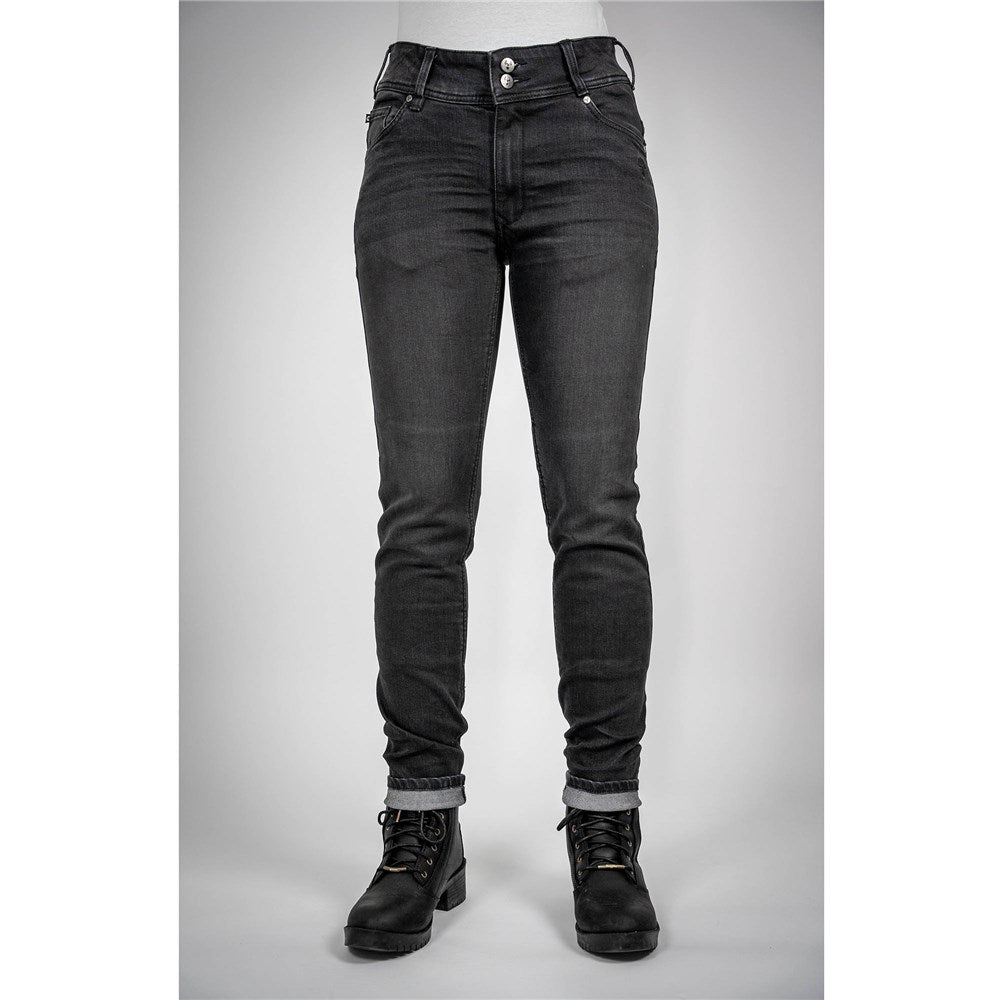 Bull-It Raven Black Straight Womens Short Jeans