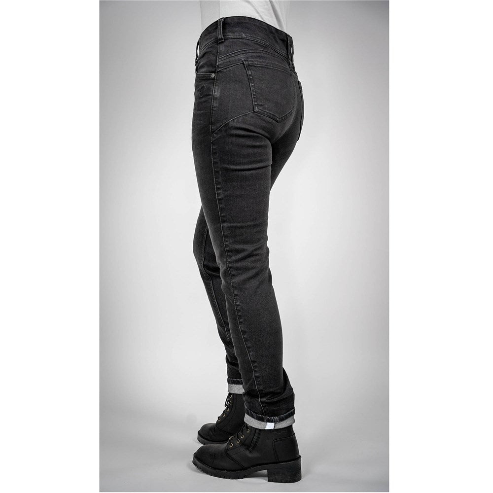 Bull-It Raven Black Straight Womens Short Jeans
