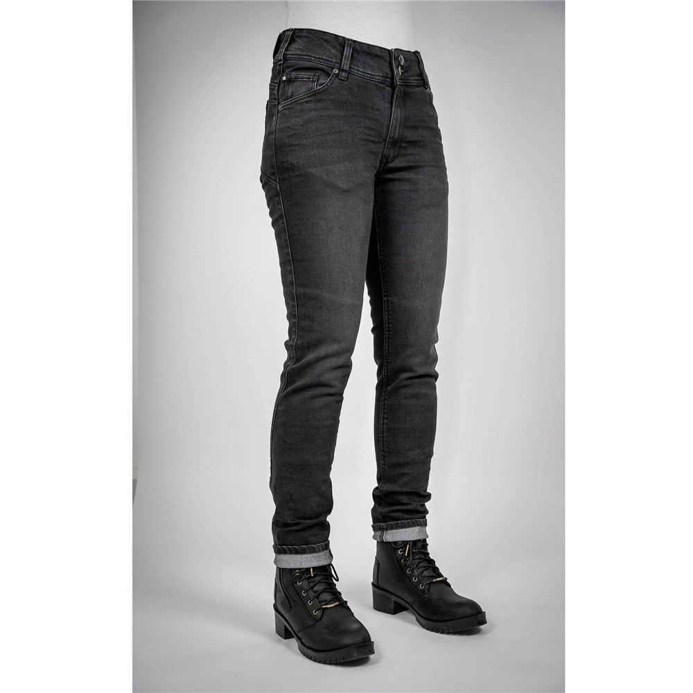 Bull-It Raven Black Straight Womens Short Jeans