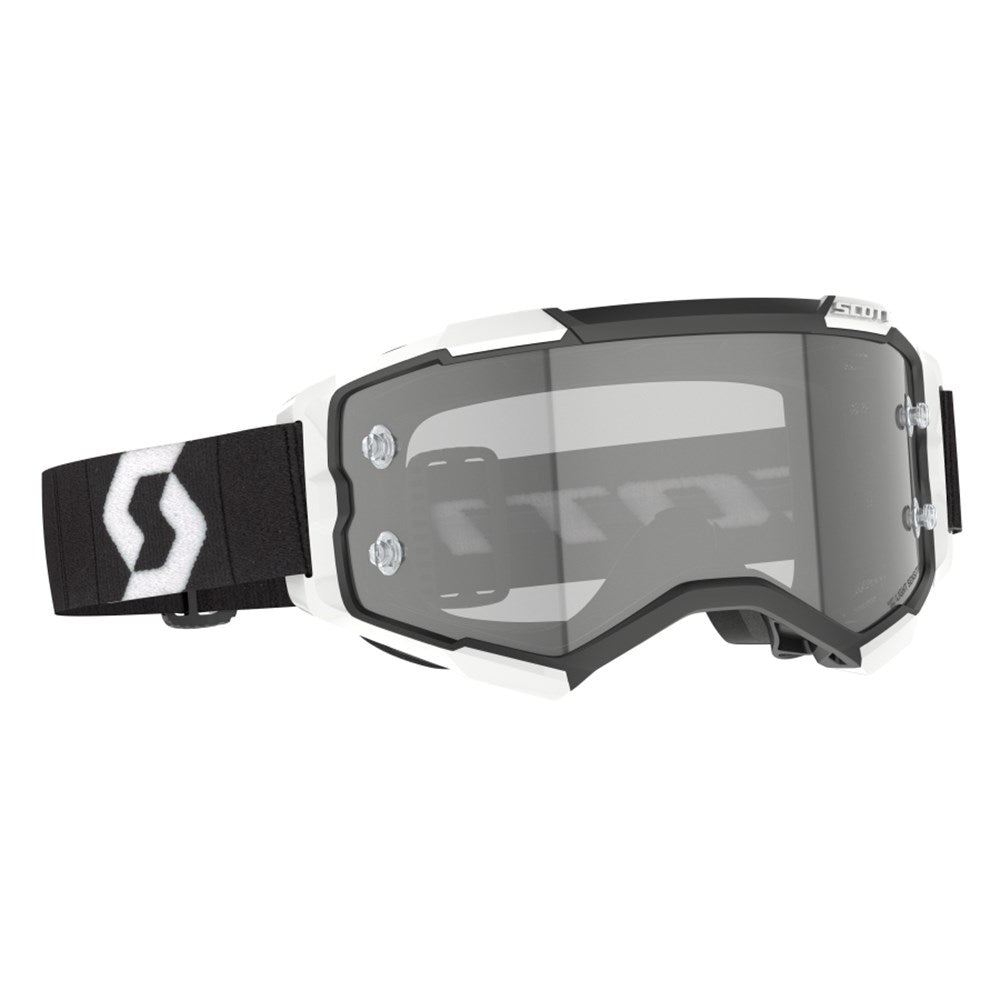 Scott Fury LS Black/White Goggles w/Light Sensitive Grey Works Lens