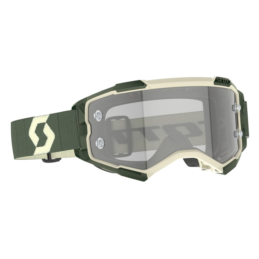 Scott Fury LS Khaki Green Goggles w/Light Sensitive Grey Works Lens