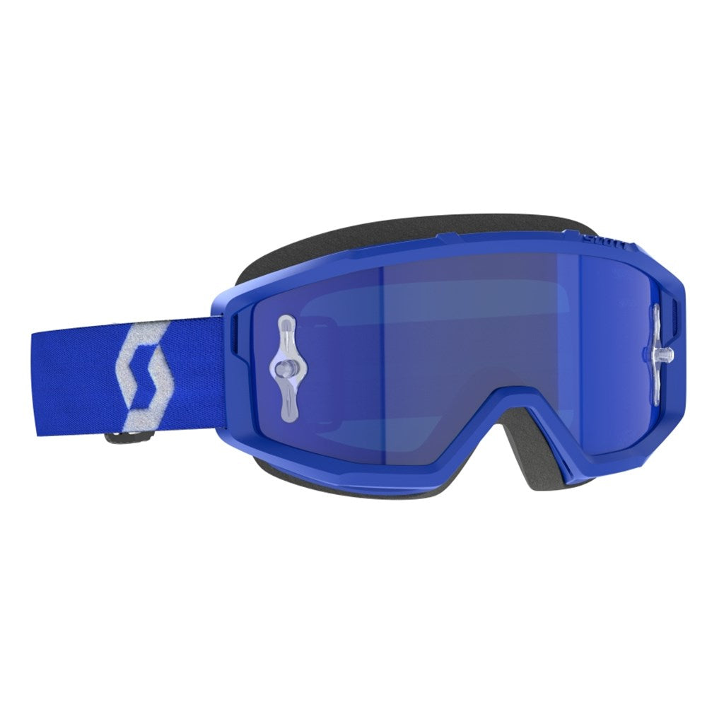 Scott Primal Blue/White Blue Goggles w/Blue Chrome Works Lens