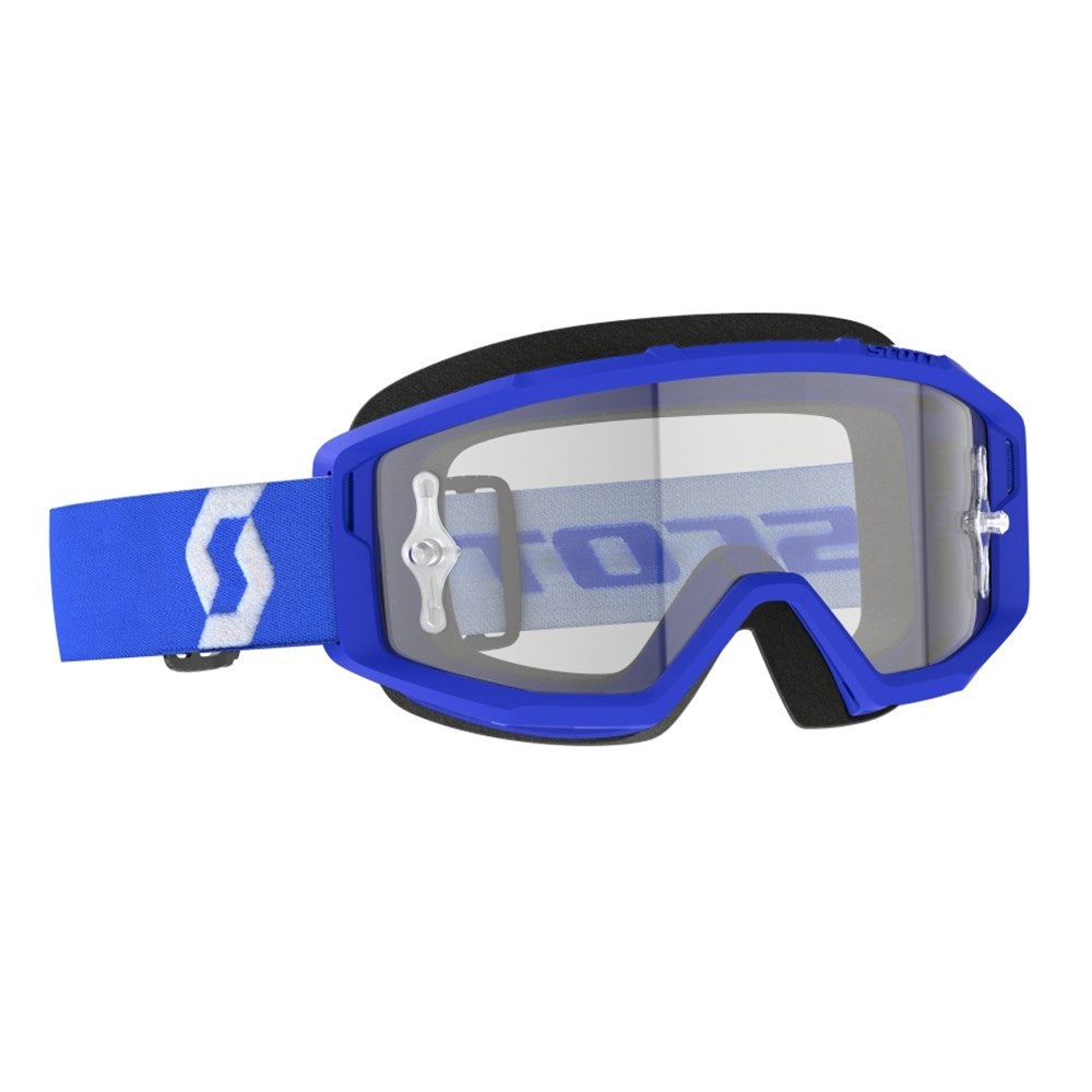 Scott Primal Clear Blue/White Goggles w/Clear Works Lens
