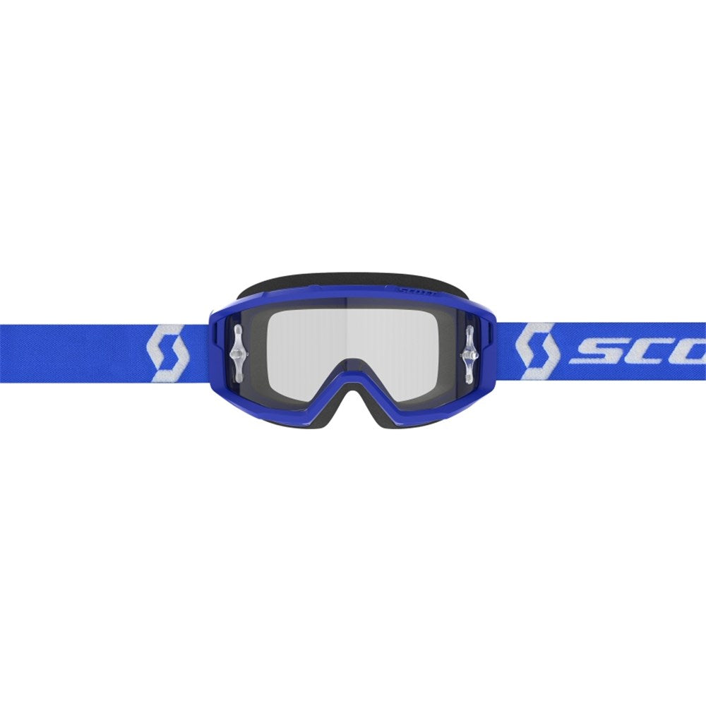 Scott Primal Clear Blue/White Goggles w/Clear Works Lens