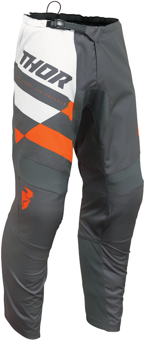 Thor 2025 Sector Checker Charcoal/Orange Youth Pants