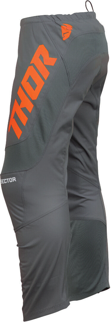 Thor 2025 Sector Checker Charcoal/Orange Youth Pants