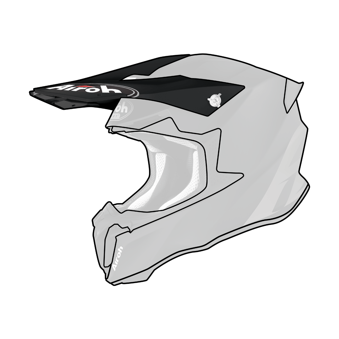 Airoh Extend Short Peak for Twist 2.0 Black Helmets