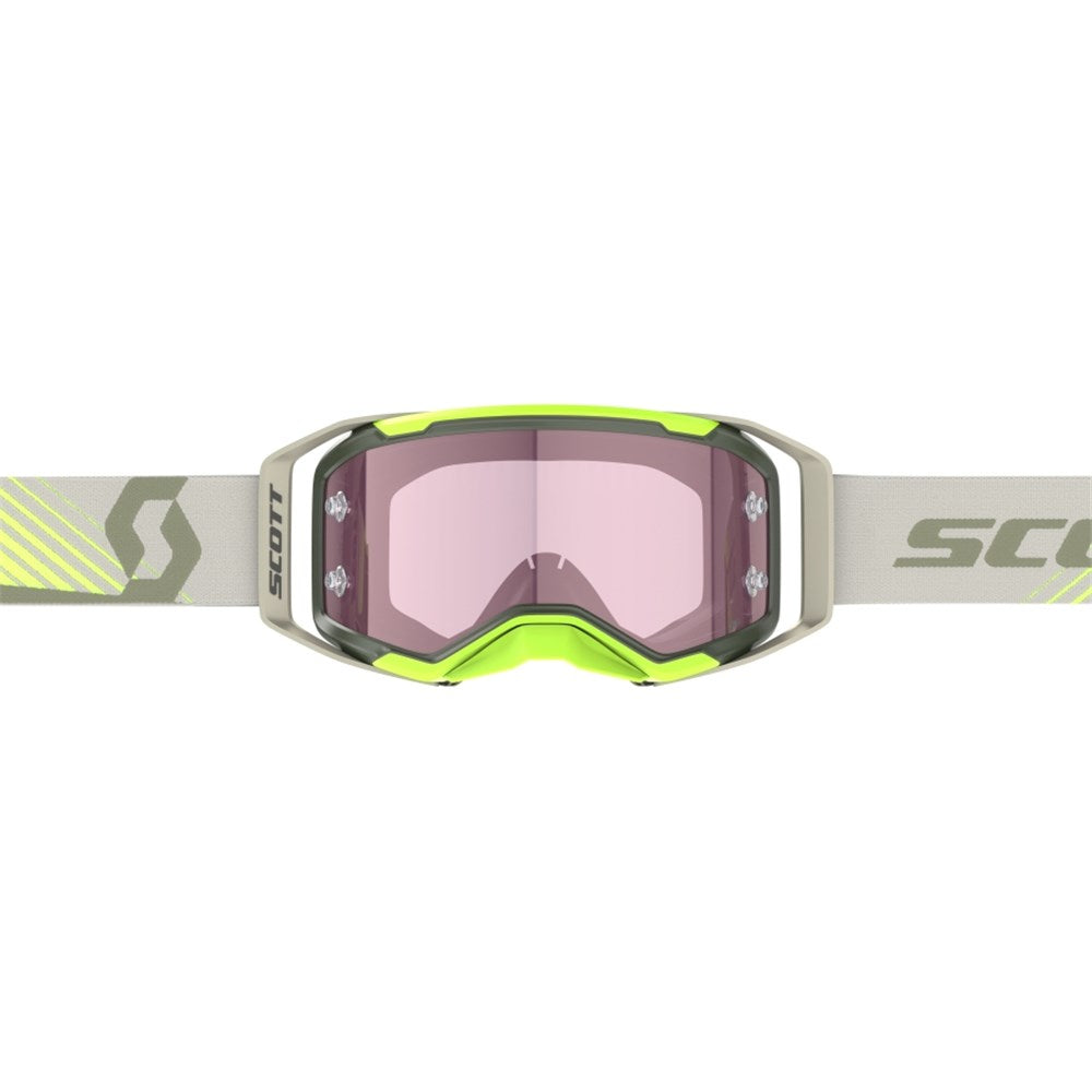 Scott Prospect 2.0 AMP Khaki Green/Neon Yellow Goggles w/Rose Works Lens