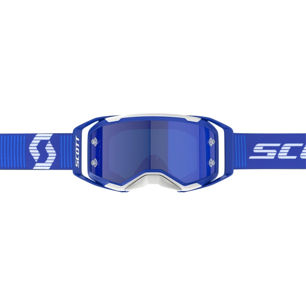 Scott Prospect 2.0 Blue/White Goggles w/Blue Chrome Works Lens