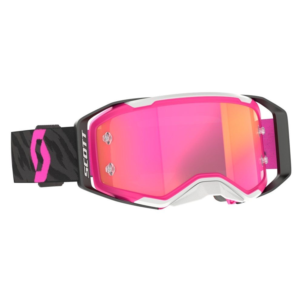 Scott Prospect 2.0 Zebra Black/Pink Goggles w/Pink Chrome Works Lens