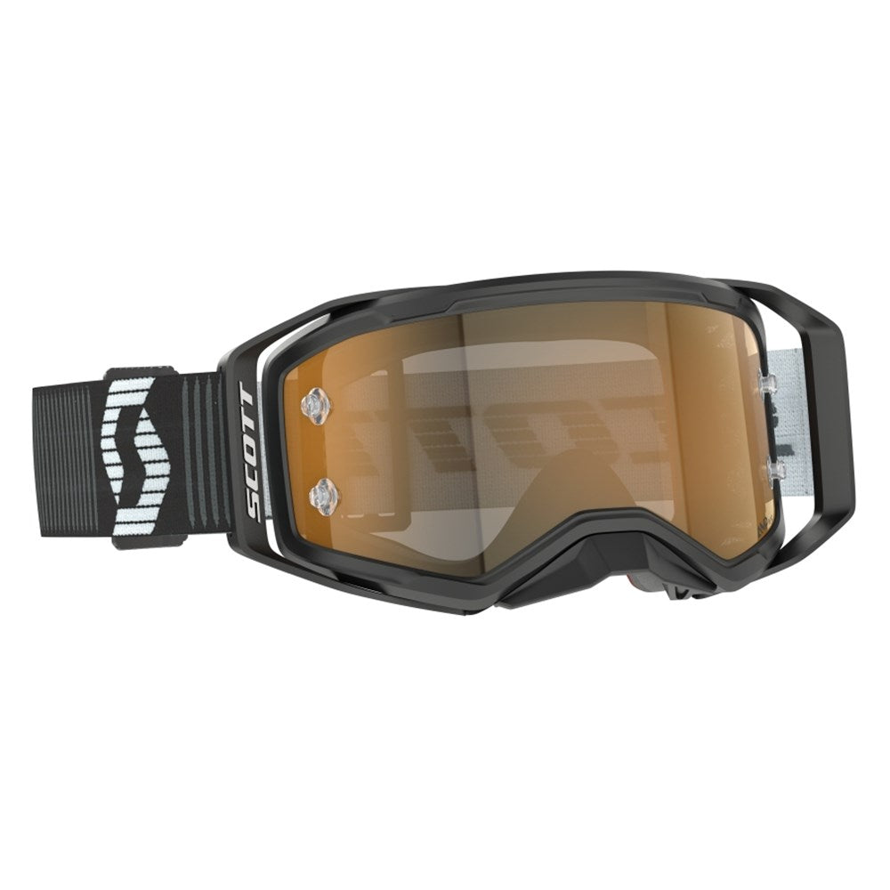 Scott Prospect 2.0 AMP Chrome Black/White Goggles w/Gold Chrome Works Lens