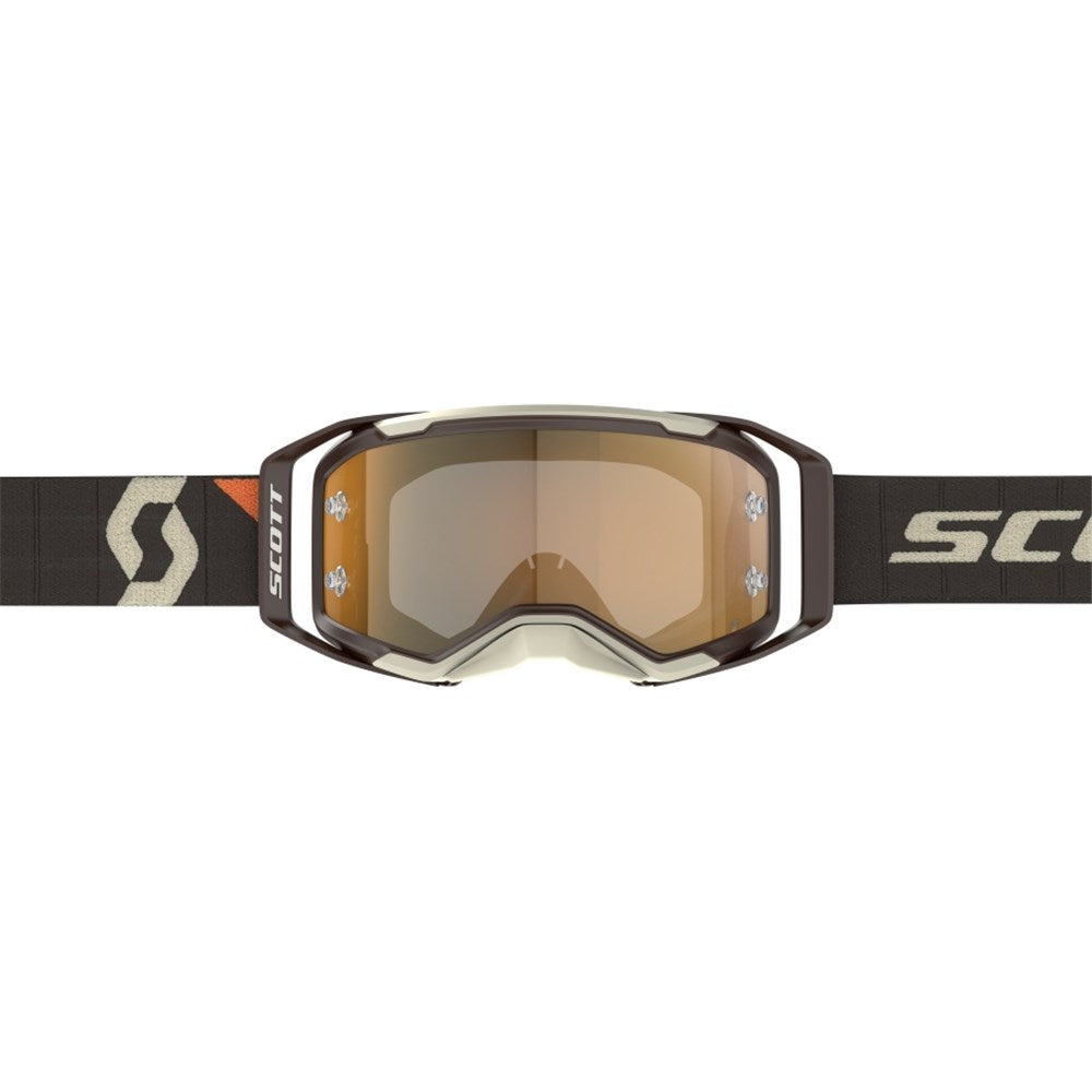 Scott Prospect 2.0 AMP Chrome Deep Brown/Beige Goggles w/Gold Chrome Works Lens