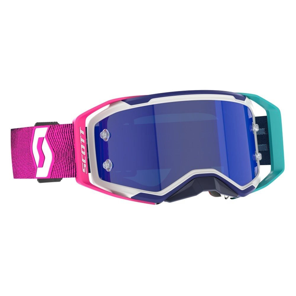 Scott Prospect 2.0 AMP Chrome Stealth Blue/Radiant Pink Goggles w/Blue Chrome Works Lens