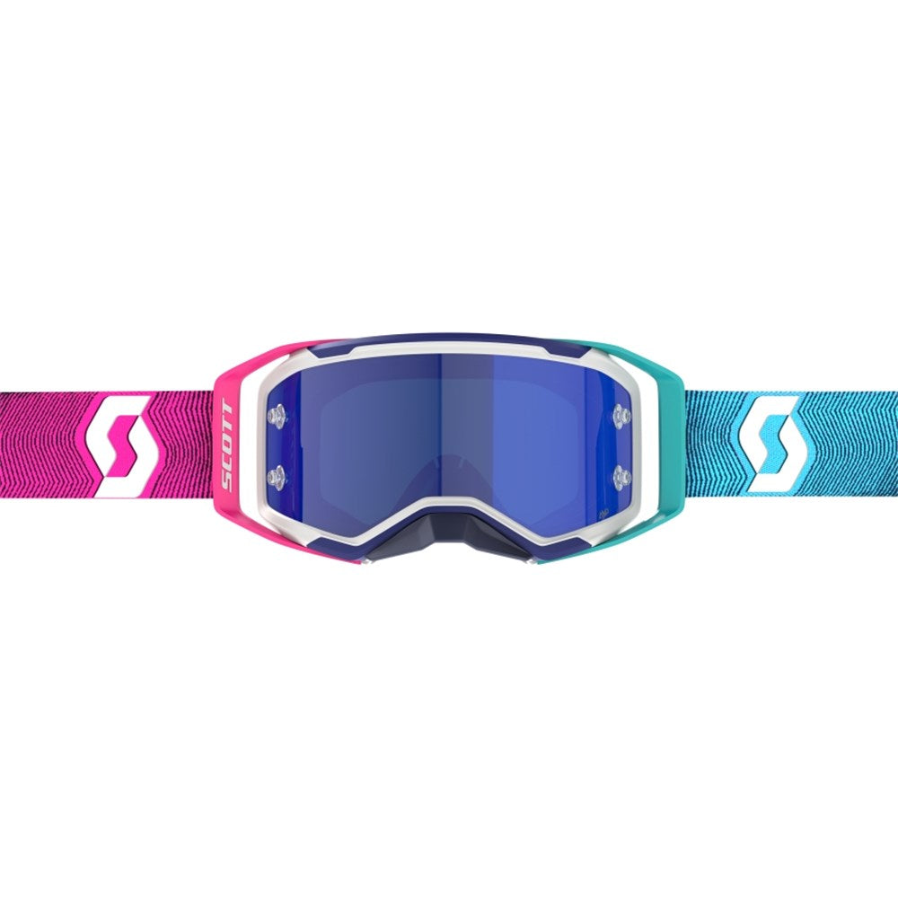 Scott Prospect 2.0 AMP Chrome Stealth Blue/Radiant Pink Goggles w/Blue Chrome Works Lens