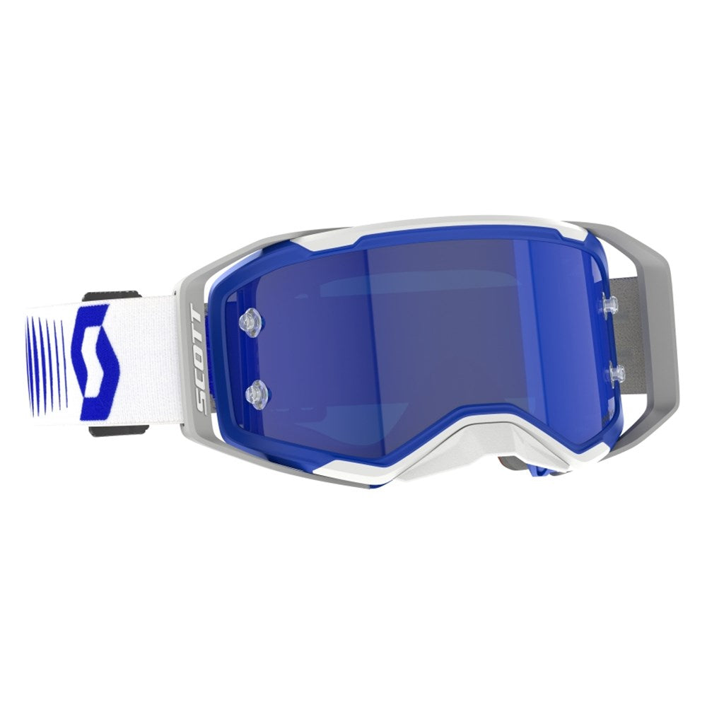 Scott Prospect 2.0 AMP Chrome Doppler White/Blue Goggles w/Blue Chrome Works Lens