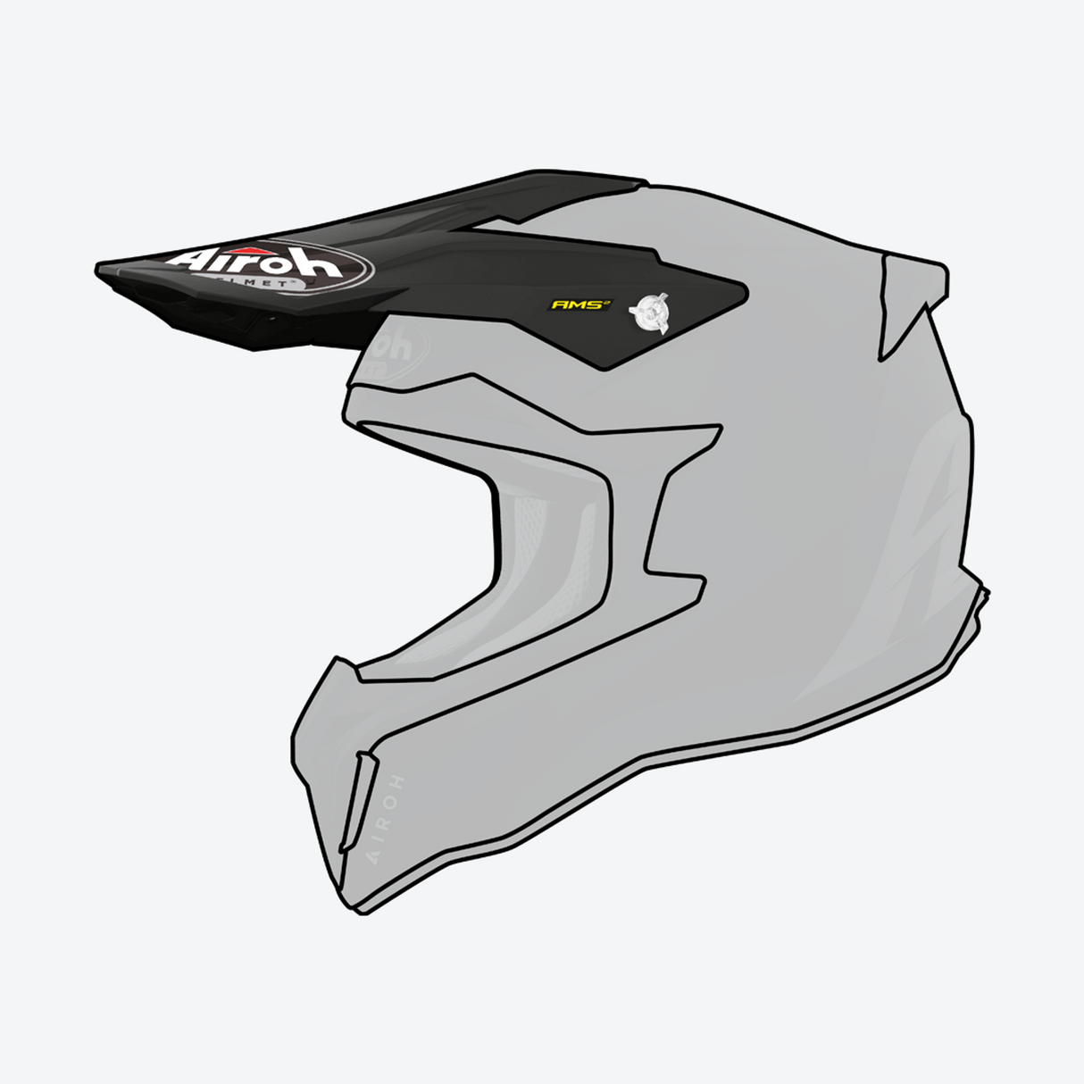 Airoh Replacement Peak for Strycker Matte Black Helmets