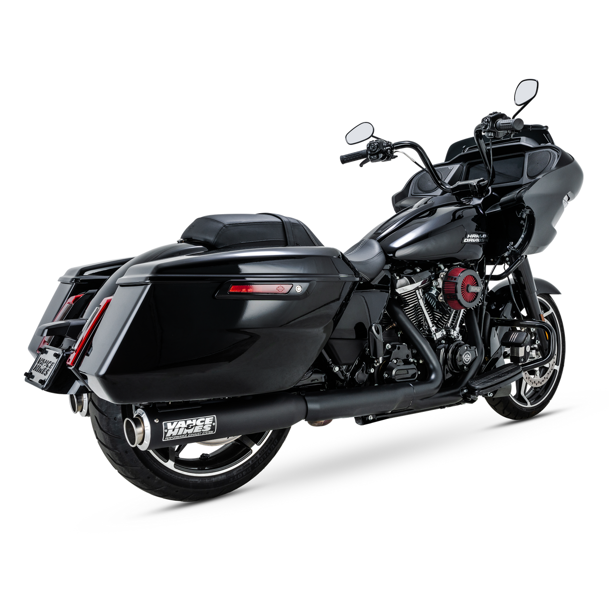 Vance & Hines V46721 Supersport Hi-Output Slip On Mufflers Black for Touring 17-24