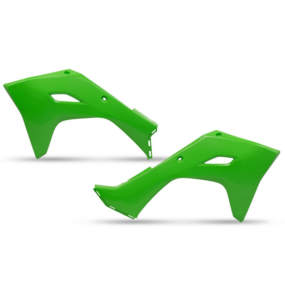 UFO Radiator Shrouds Green for Kawasaki KX 250 F/KX 250 X/KX 300 25-Up/KX 450 F/KX 450 XC/KX 450 X 24-Up