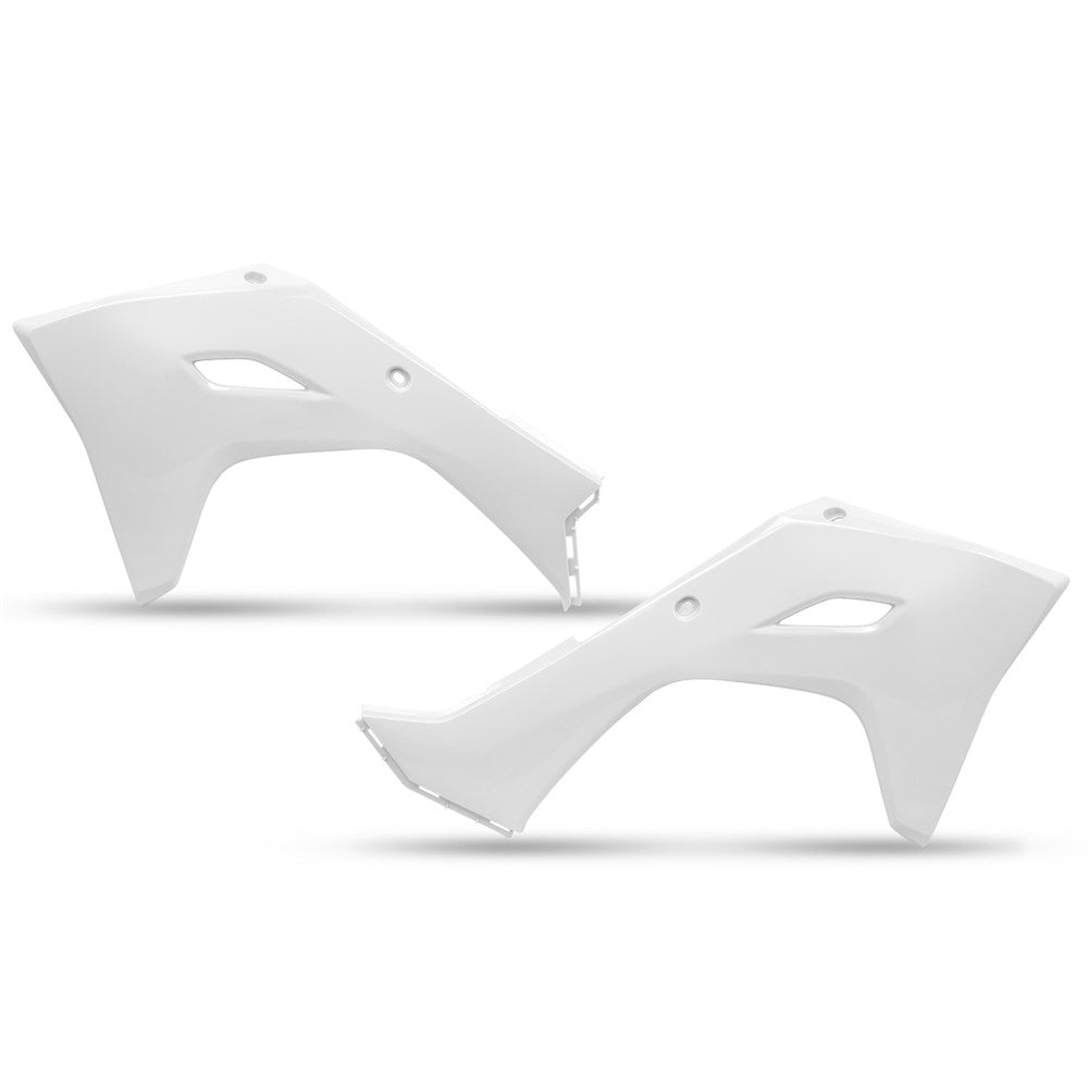 UFO Radiator Shrouds White for Kawasaki KX250F 2025/KX450F 24-Up