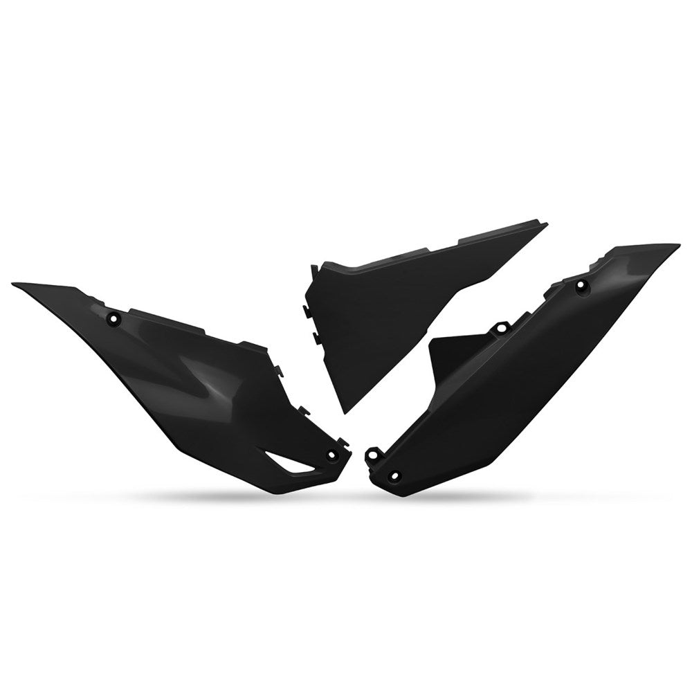 UFO Side Panels Black for Kawasaki KX 250 F/KX 250 X/KX 300 25-Up/KX 450 F/KX 450 XC/KX 450 X 24-Up