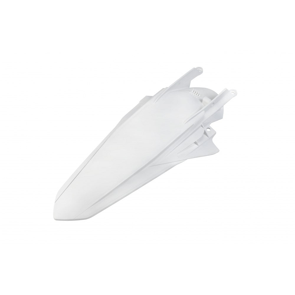 UFO Rear Fender White w/Pins for KTM EXC 125 20-21/EXC 150/EXC 250/EXC 300/EXC 250 TPI/EXC 300 TPI/EXC-F 250/EXC-F 350/EXC-F 450/EXC-F 500/XC-W 250 TPI 20-23