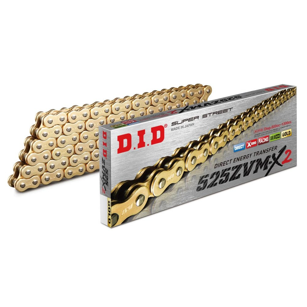 DID Super Street X-Ring 525ZVM-X2 124ZB Chain Gold/Gold