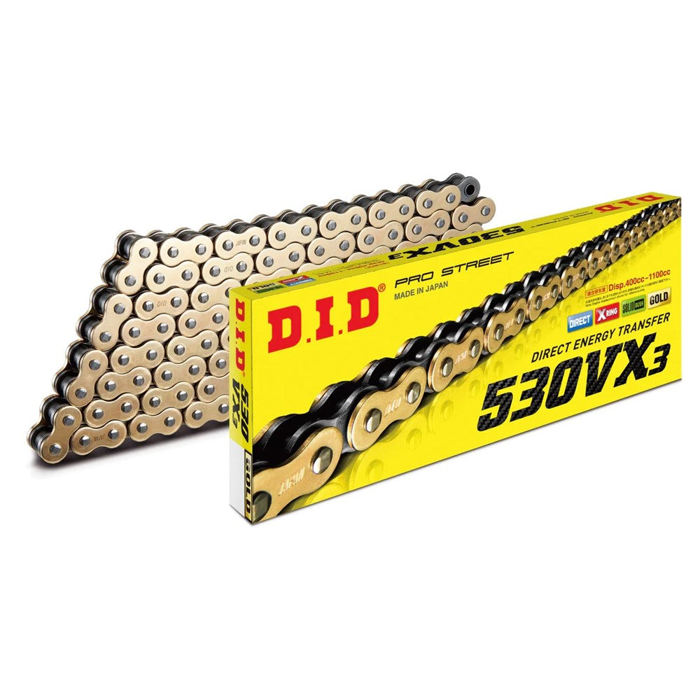 DID Pro Street X-Ring 530VX3 126ZB Chain Gold/Black