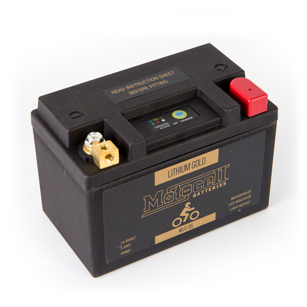 Motocell LIFEPO4 Series MLG18L 12.8V 60WH Lithium Gold Battery