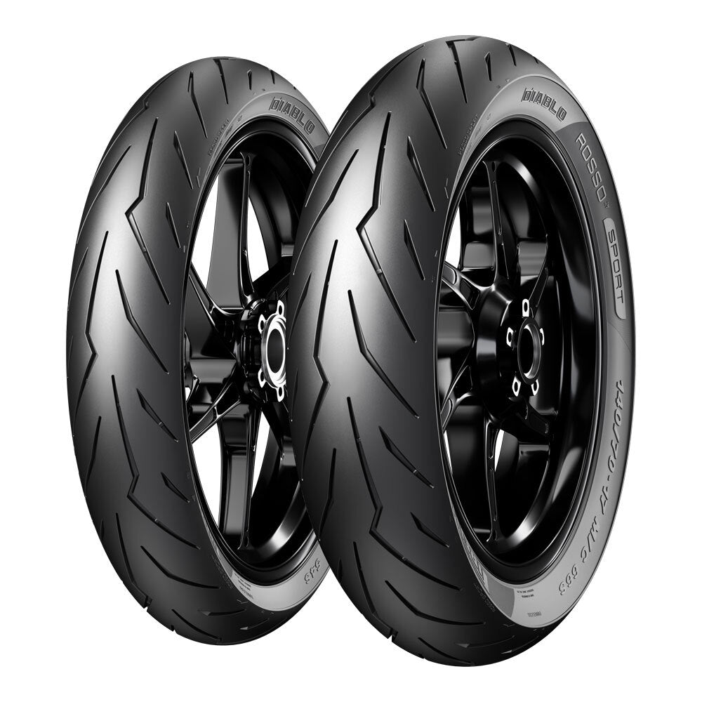 Pirelli Diablo Rosso Sport Front or Rear Tyre 80/90-17 M/C 44S Tubeless - EasyR