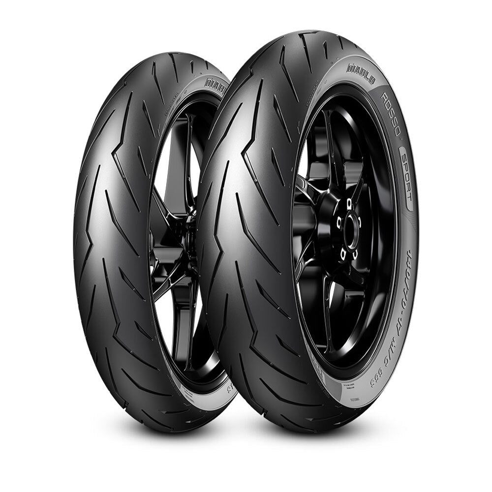 Pirelli Diablo Rosso Sport Scooter Front or Rear Tyre 100/90-14 M/C 34S Tubeless - EasyR
