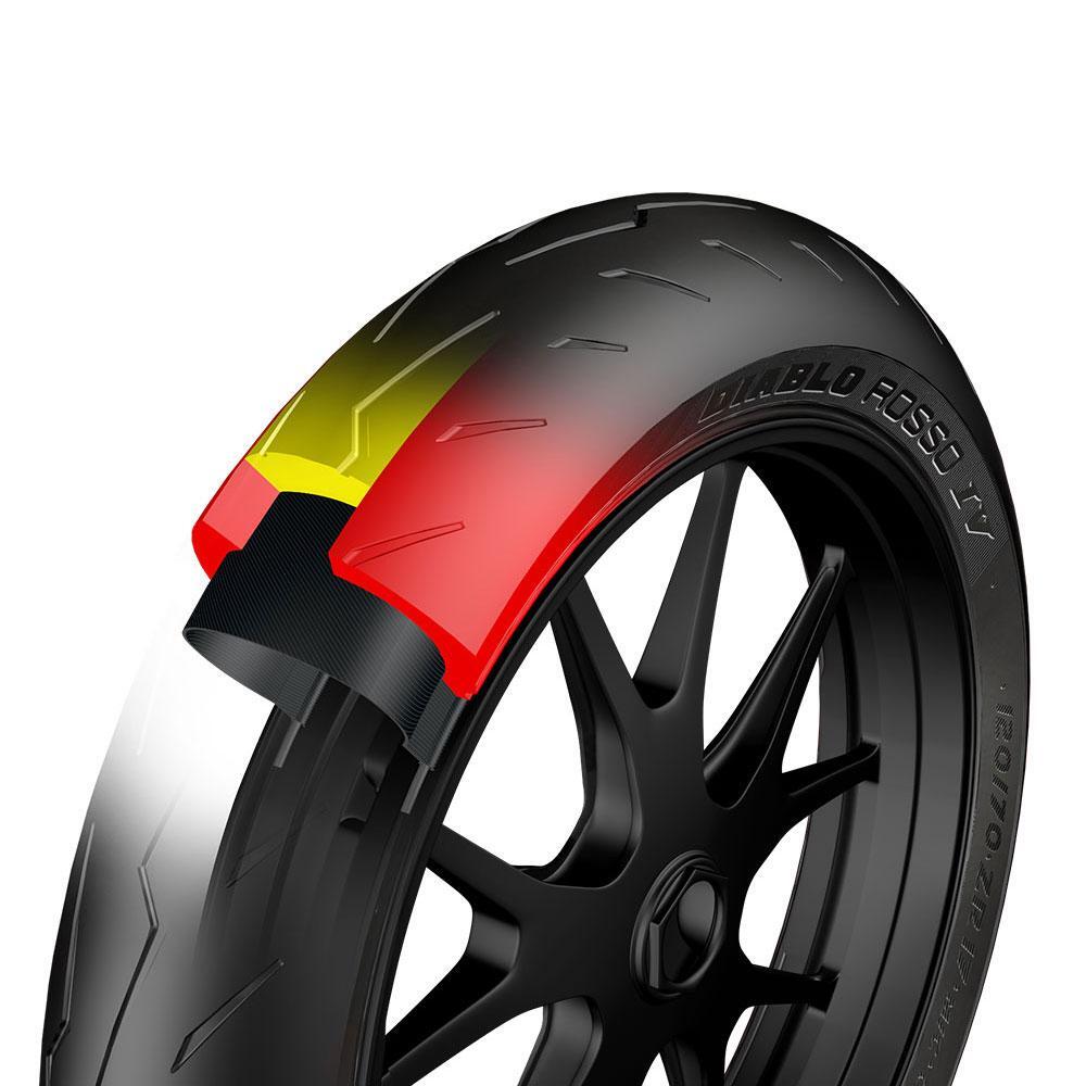 Pirelli Diablo Rosso IV Front Tyre 120/60 R-17 M/C 55W Tubeless - EasyR