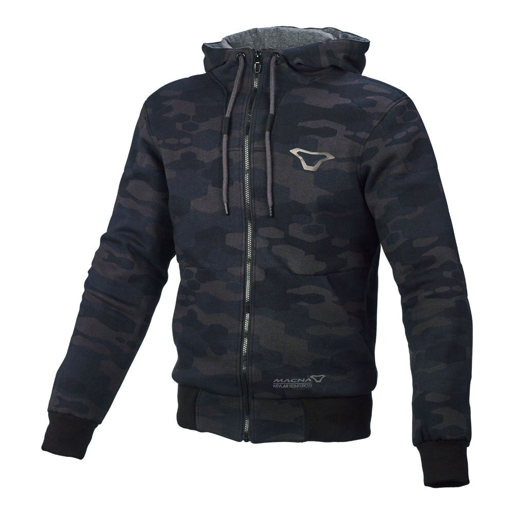 Macna Nuclone Black/Grey/Camo Textile Hoodie Jacket - EasyR
