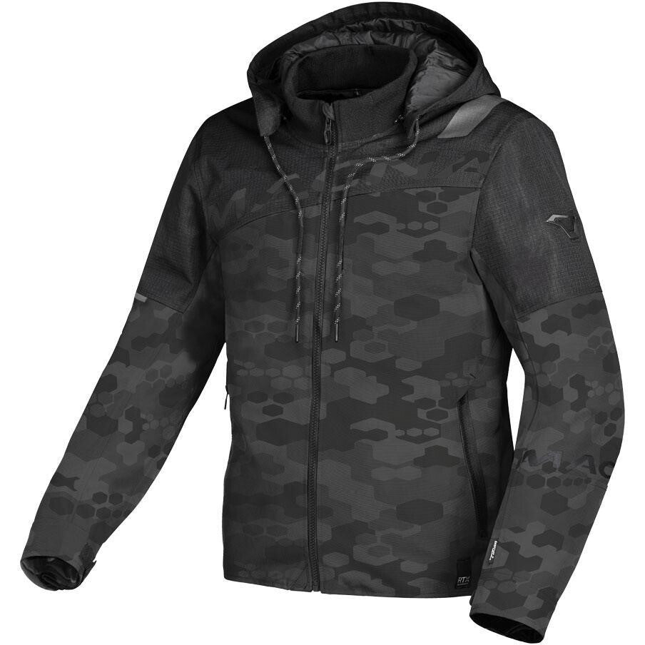 Macna Racoon Black/Camo Textile Hoodie Jacket - EasyR