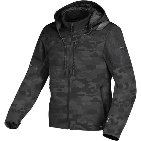 Macna Racoon Black/Camo Textile Hoodie Jacket - EasyR