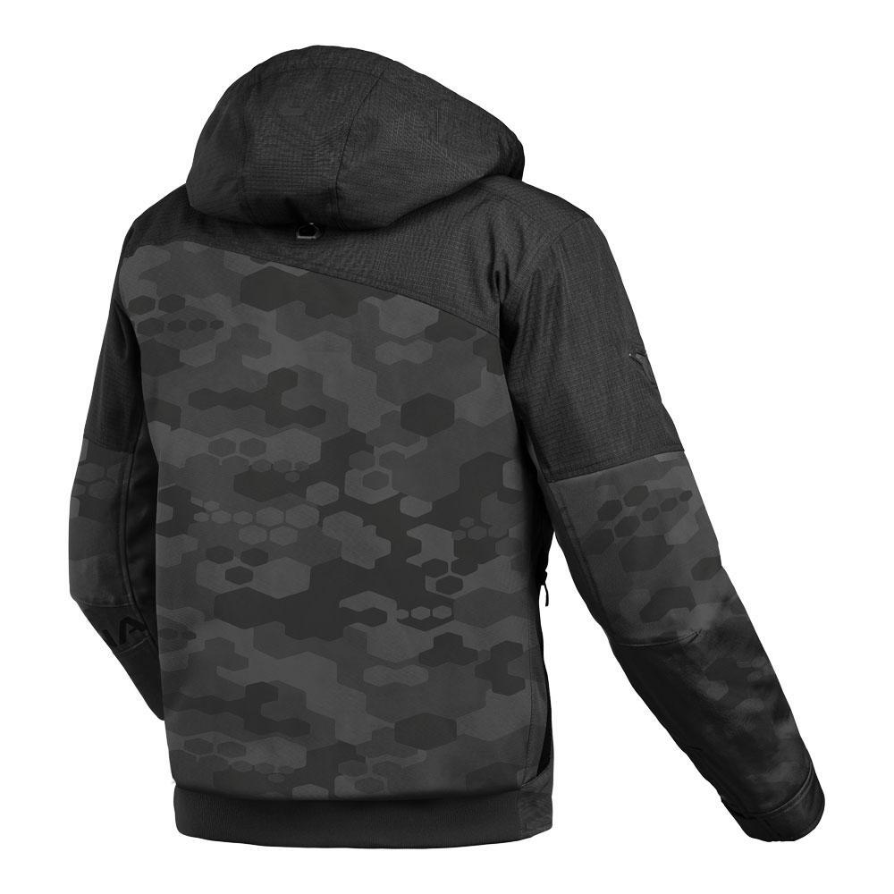 Macna Racoon Black/Camo Textile Hoodie Jacket - EasyR