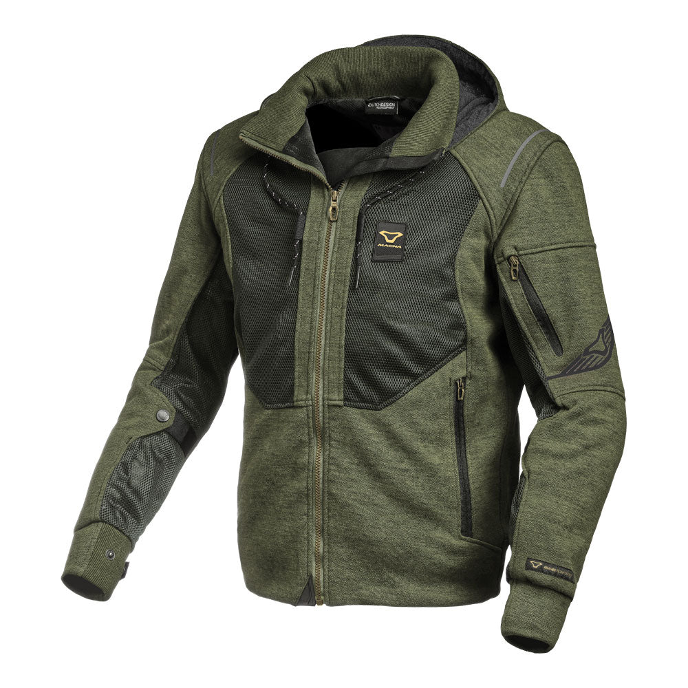 Macna Breeze Green Textile Hoodie Jacket