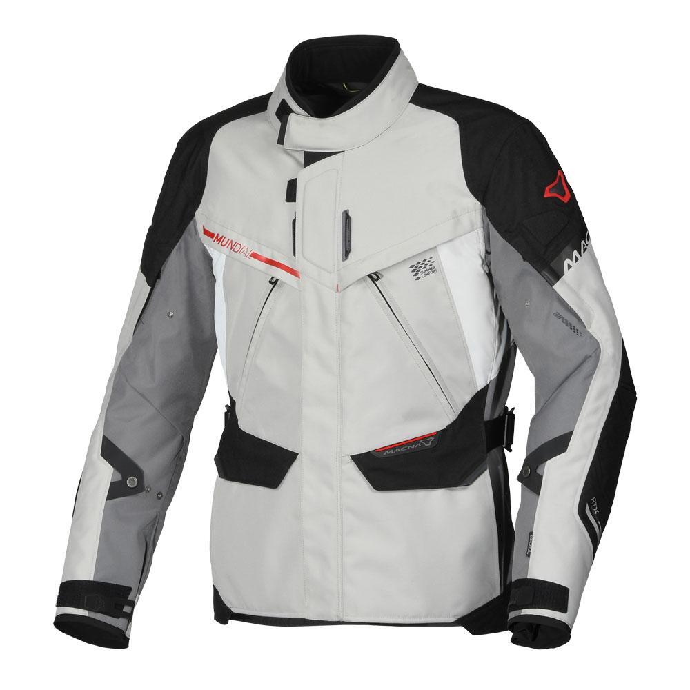 Macna Mundial Black/Grey/Red Textile Jacket - EasyR