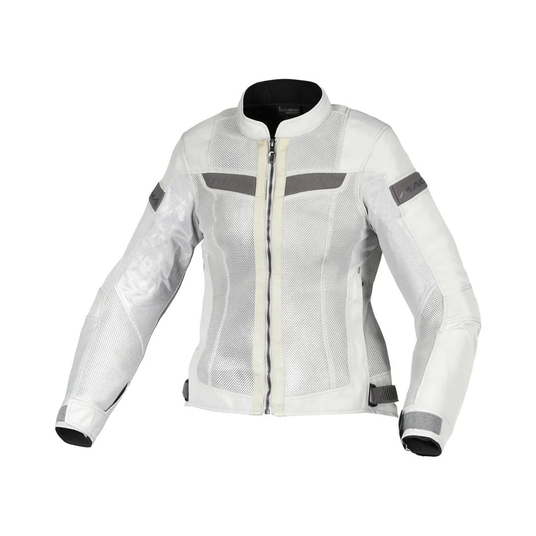 Macna Velotura Light Grey Textile Womens Jacket - EasyR