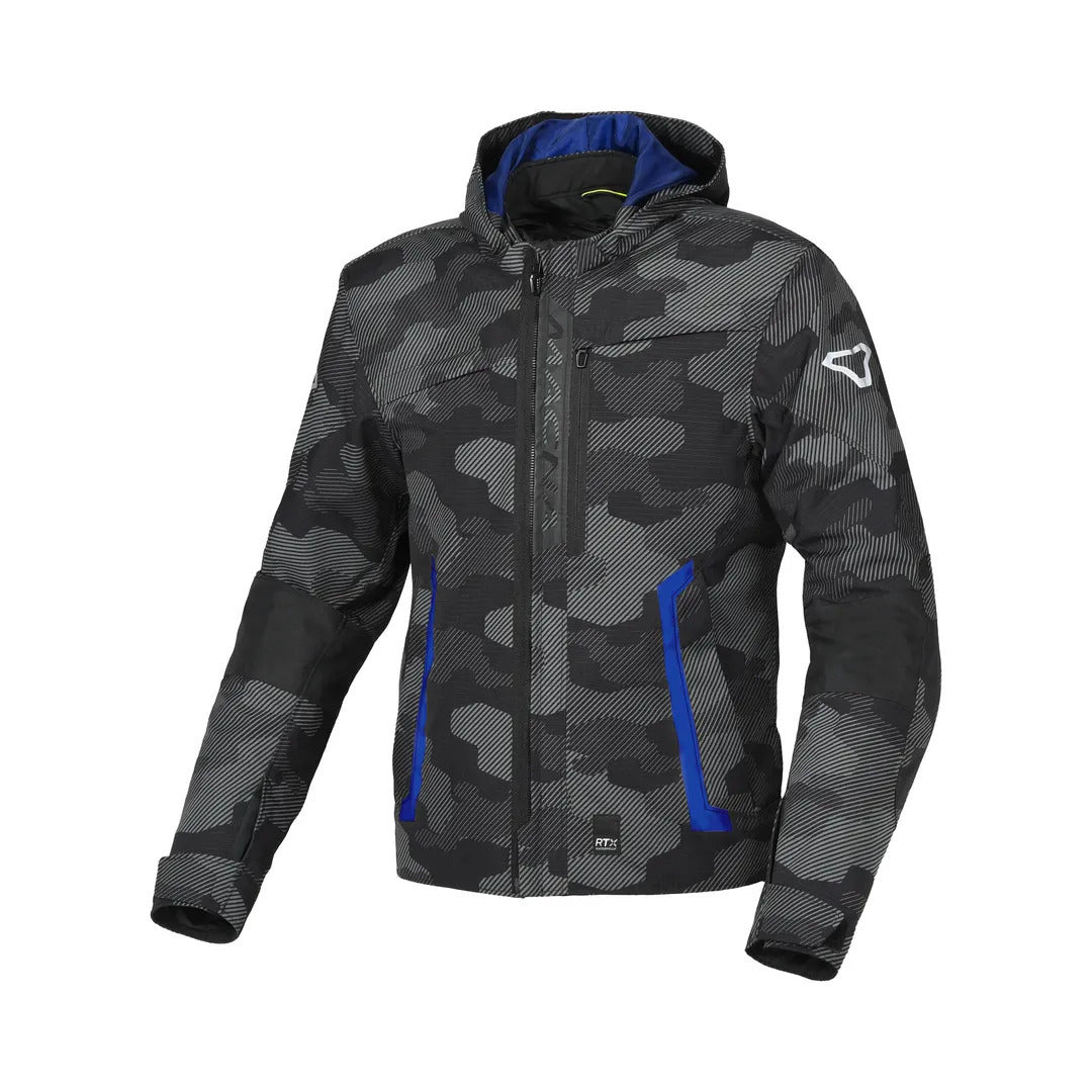 Macna Riggor Black/Grey/Camo Textile Hoodie Jacket - EasyR