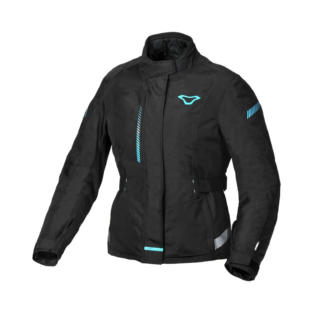 Macna Nivala Black/Aqua Textile Womens Jacket - EasyR